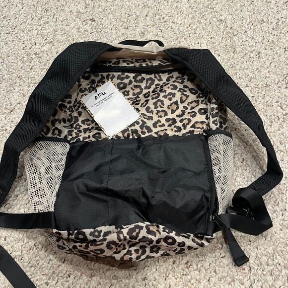 NWT APL Leopard Print Packable Backpack All Purpose Athletic Propulsion Lab - Picture 3 of 5